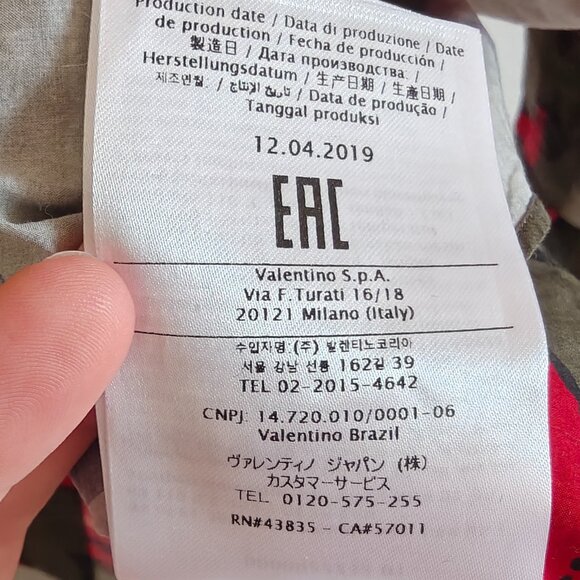 Valentino x Undercover UFO Print Cotton Button Up Shirt 38 - Picture 10 of 12